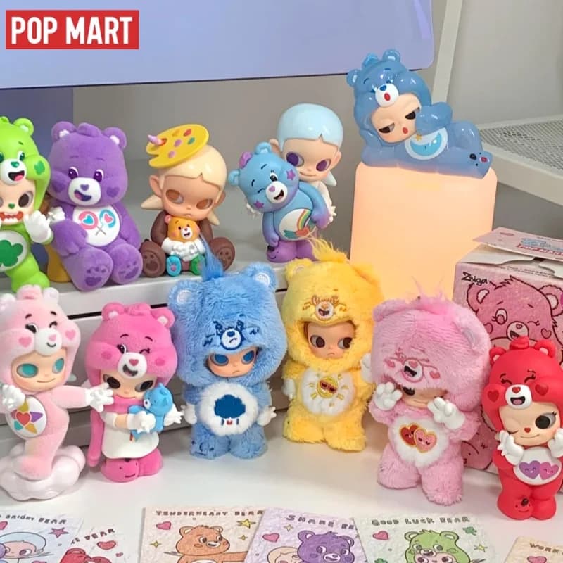 Genuino Popmart Care Bears × Zsiga Serie Figurina Cieca Scatola Kawaii Popmart Personaggi Anime Scatola Mistero Bambini Alla Moda Regalo di Natale