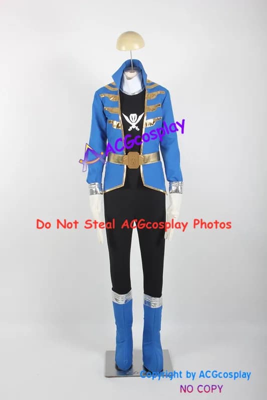 Costume cosplay Kaizoku Sentai Gokaiger Joe Gibken Gokai Blue acgcosplay include copriscarpe