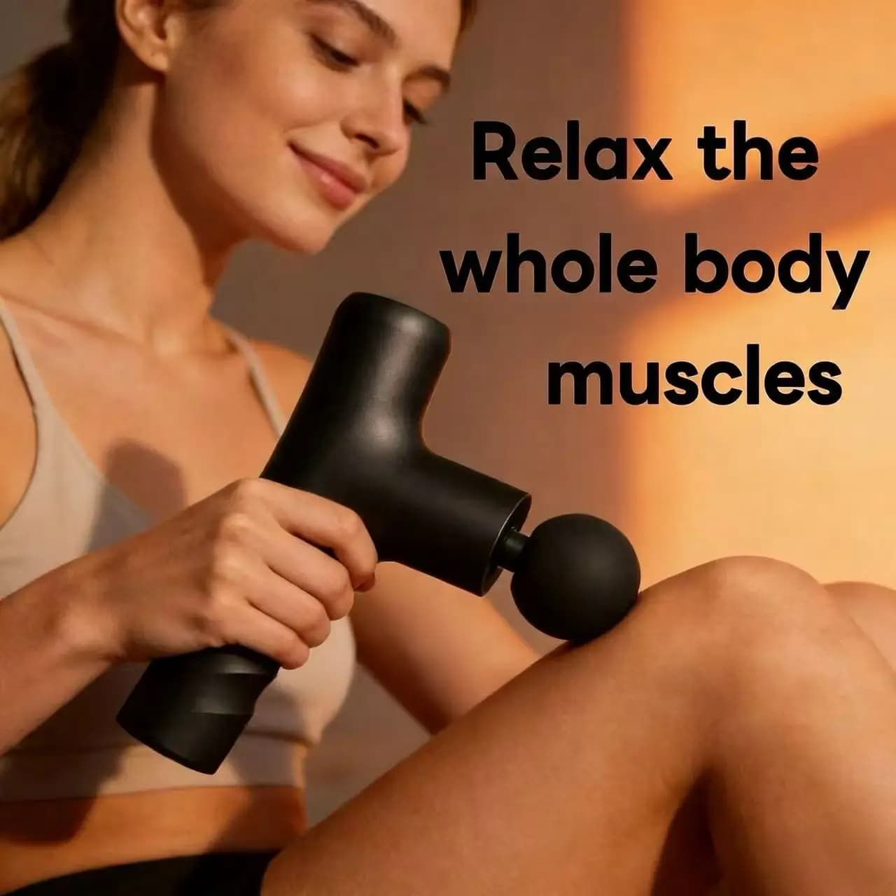 Mini massager gun for deep muscle relaxation and fatigue relief, small muscle band gun for home use