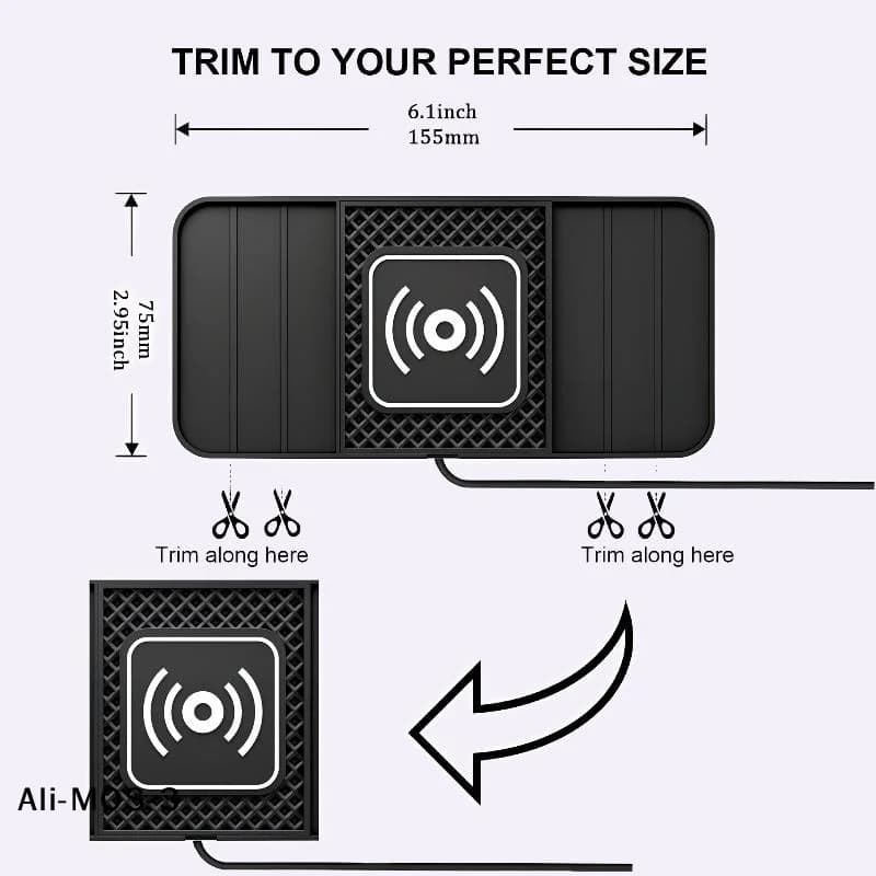 diS di 20W Car Wireless Charger, Anti-Slip Charging Mat, Edit Accessories, Quick Charging, Double Slot Design