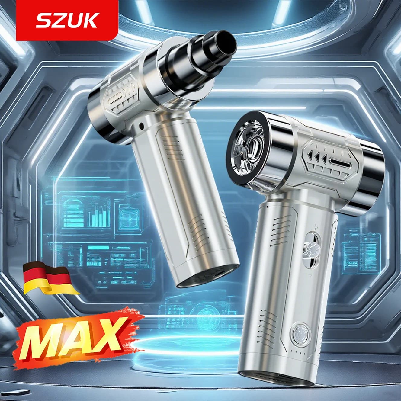 SZUK 2026 Nuovo Mini Ventilatore D'aria Turbo Ventilatore Motore Brushless Palmare Ventilatore Condotto Portatile Turbofan Ventilatore di Aria Auto Aspirapolvere
