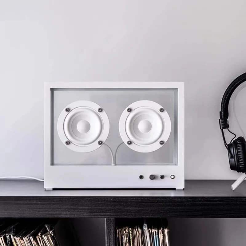 【Popular】Transparent Bluetooth Audio Speaker Subwoofer Portable Wireless Stereo Speaker High Val ue Holiday Gift