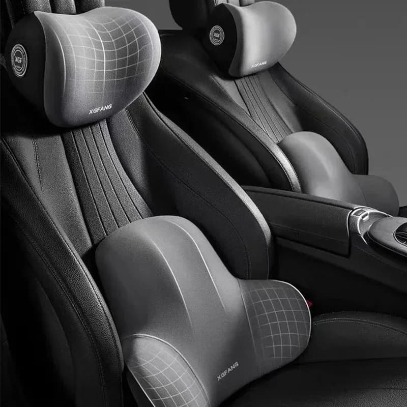 Il nuovo cuscino per il collo dell'auto in memory foam protegge la schiena lombare, supporta il poggiatesta traspirante, allevia la pressione