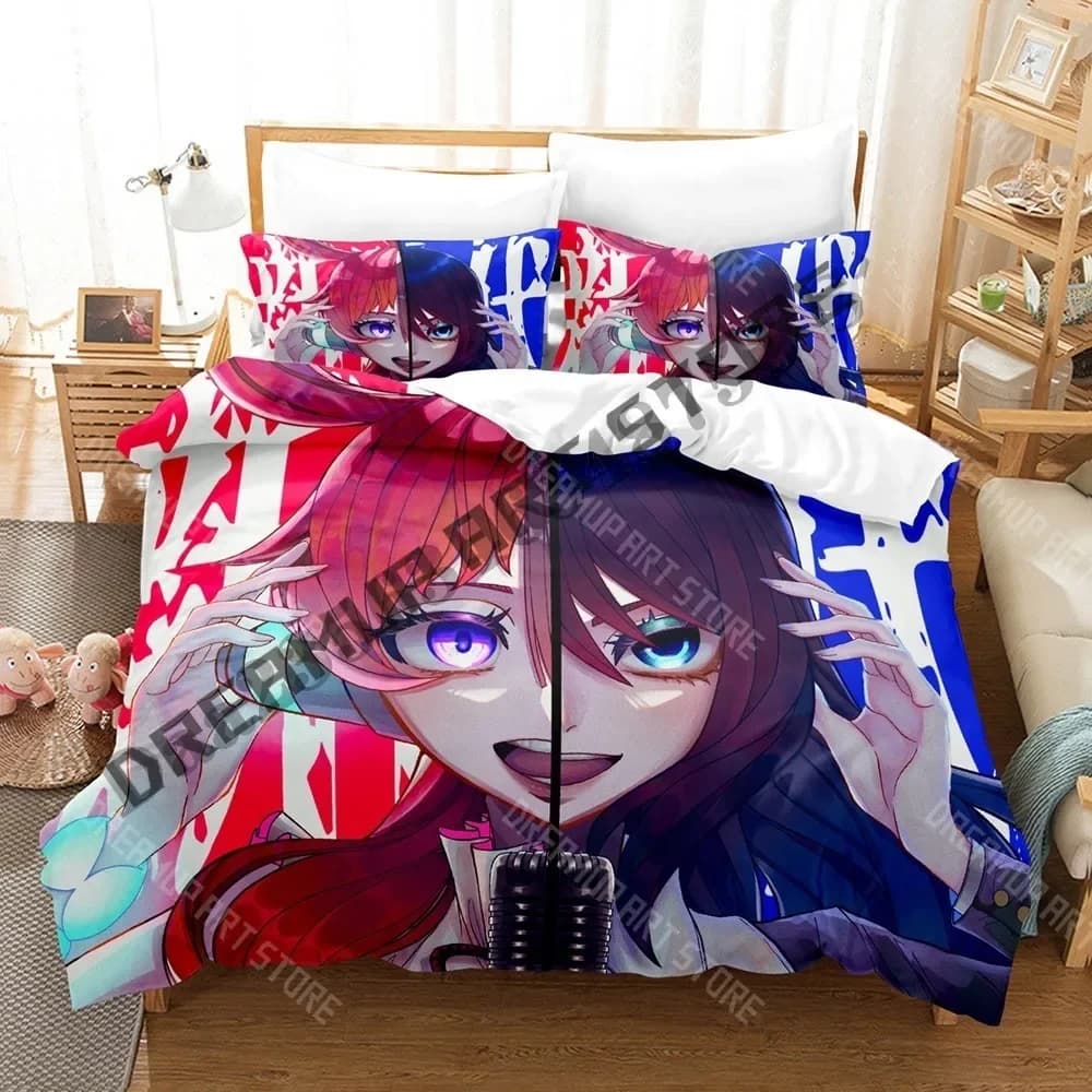 Set biancheria da letto con stampa 3D Anime Ado Set letto singolo doppio completo Queen King Size Set copripiumino per camera da letto per bambini per adulti Set lenzuola