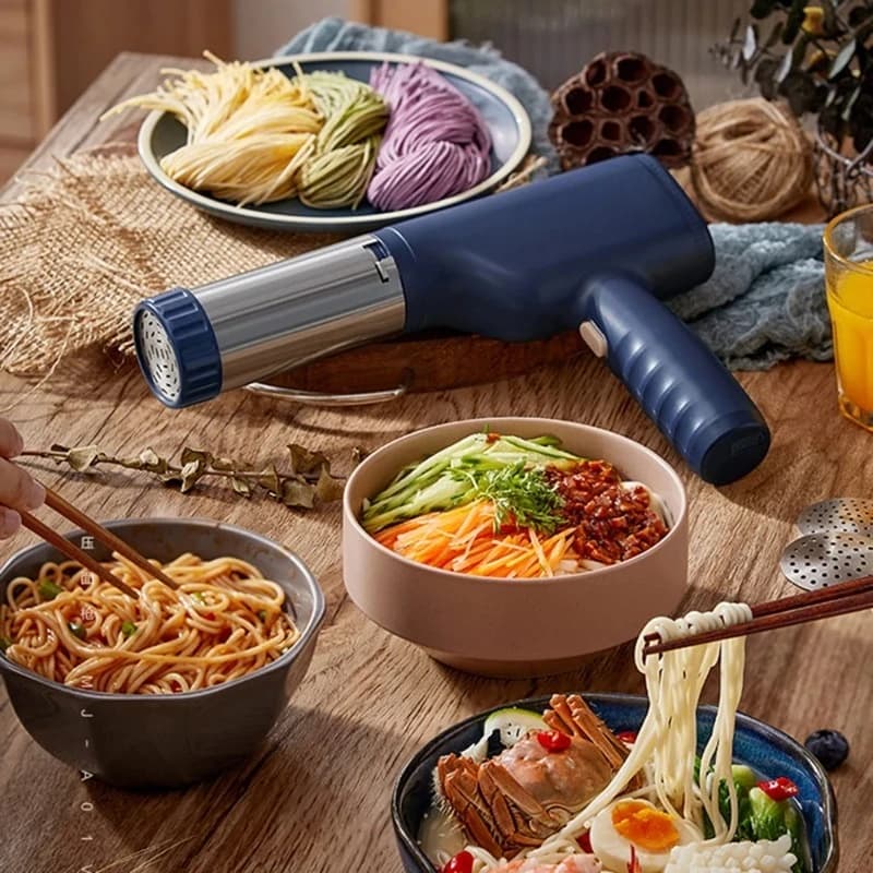 Macchina per la produzione di pasta automatica per pasta portatile 3/5 stampi Pasta elettrica senza fili USB per gadget da cucina domestici