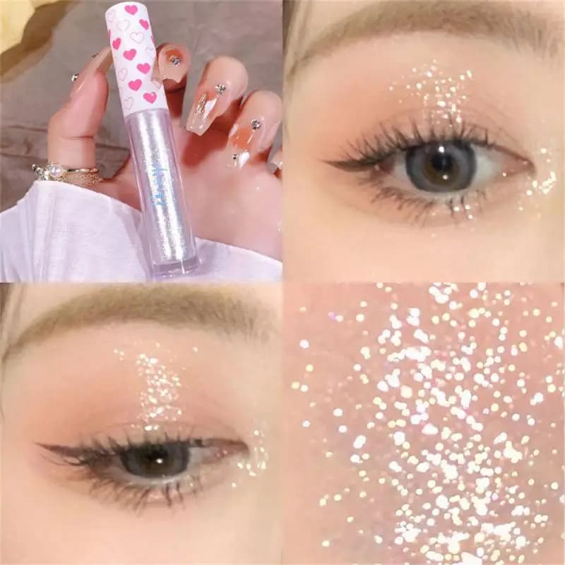 Shiny Diamond Eyeshadow Liquid Glitter Eye Shadow Pearly Shimmer Eyeshadow notevole resa cromatica duratura trucco impermeabile