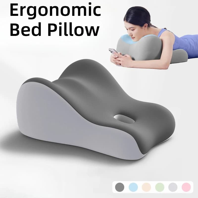Cuscino Ergonomico Multifunzionale per Letto, Arredo Camera da Letto, Cuscino Lombare in Memory Foam, Cuscino per Pancia, Cuscino a Forma di Cuneo