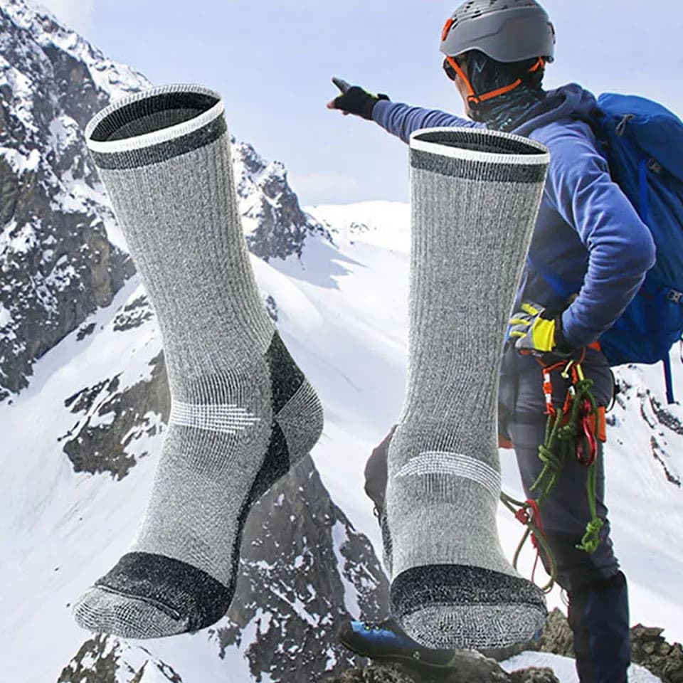 GTUBIKE 1 paio di calzini termici in lana merino invernali tenere al caldo morbido sci escursionismo calzino sportivo all'aperto snowboard thermosock addensare