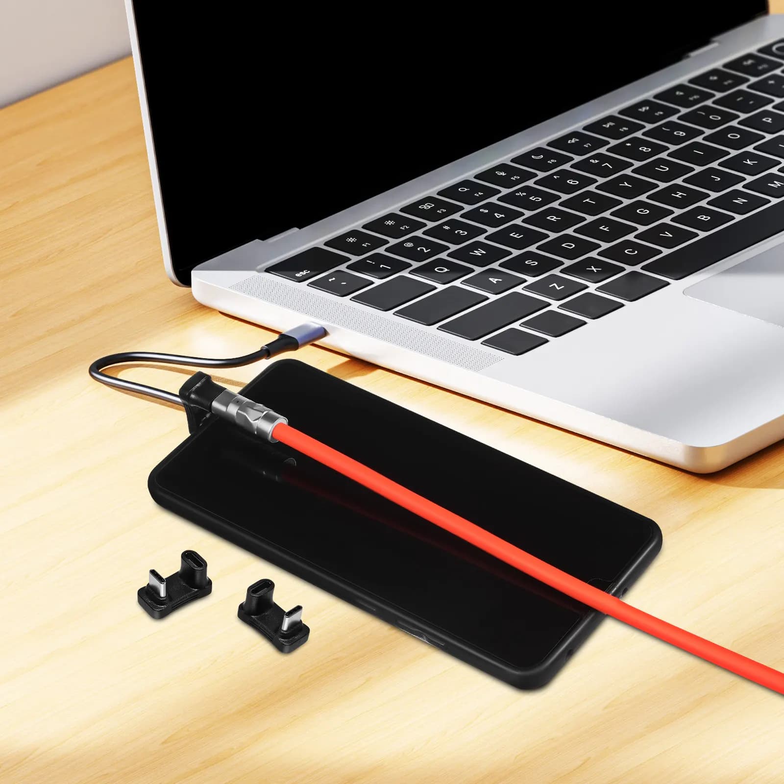 4Pcs U Shaped Type C Angled Adapters Compact Design Fast Charging Support Phone Laptop Game Controller Keyboard Connector