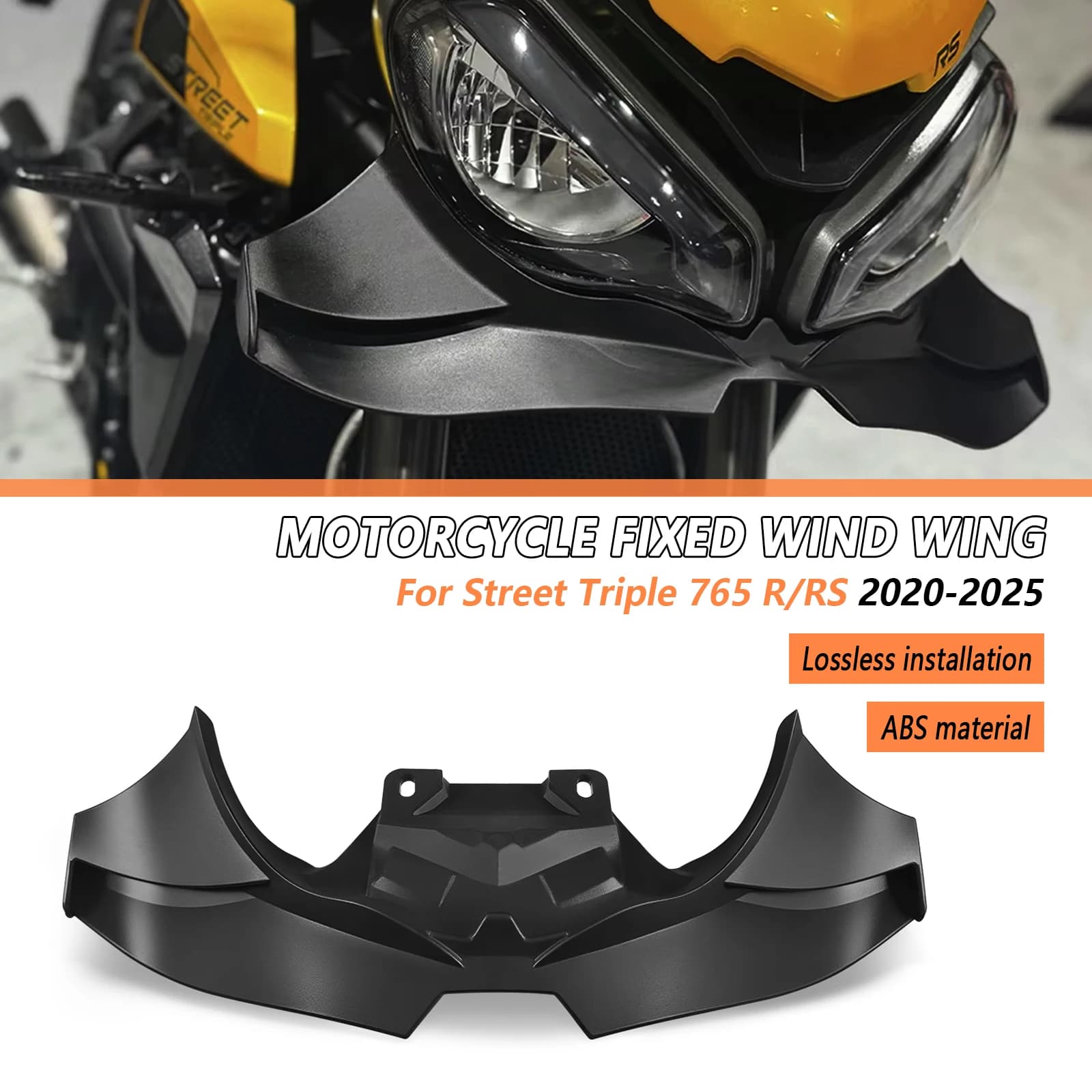 Per Street Triple 765 R/RS 2020-2025 2024 Vento Ala Copertura Cono Aerodinamica Carenatura Winglets 765R 765RS Moto Labbro Anteriore
