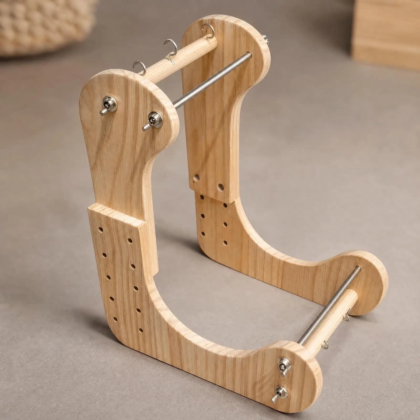 Jewelry Making Bead Loom Wooden Weaving Tool for DIY Bracelet Necklace Craft with Adjustable Tension Beading Supplies for