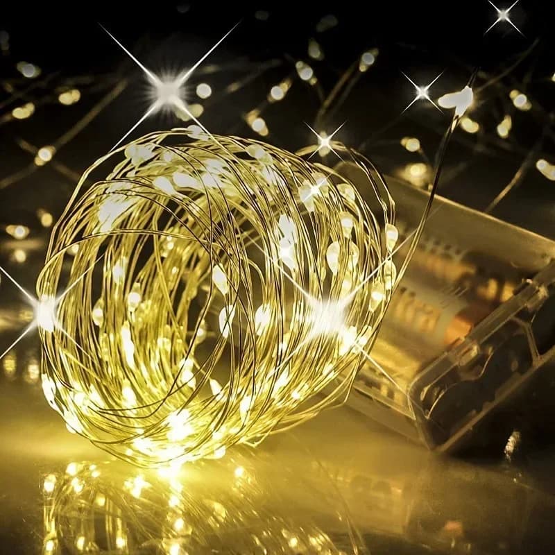 Nuovo 5M 10M filo di rame LED String Lights illuminazione natalizia ghirlanda di fata per la decorazione della festa nuziale dell'albero di natale