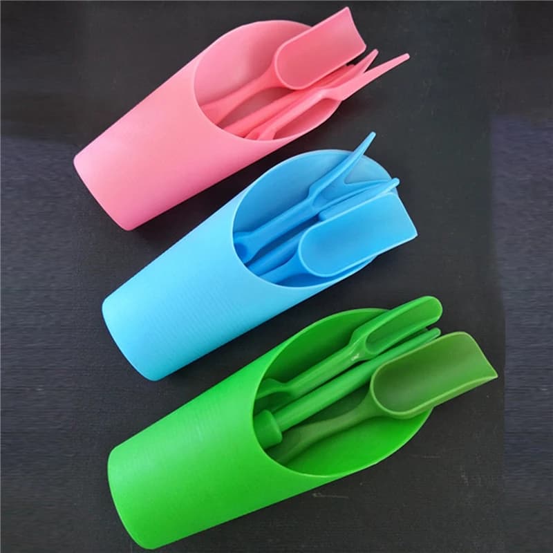 4pcs/set Plastic Durable Bucket shovel Potted Cultivation cylinder MeatPlant soil shovel Garden Tools Mini Garden Planting Tool