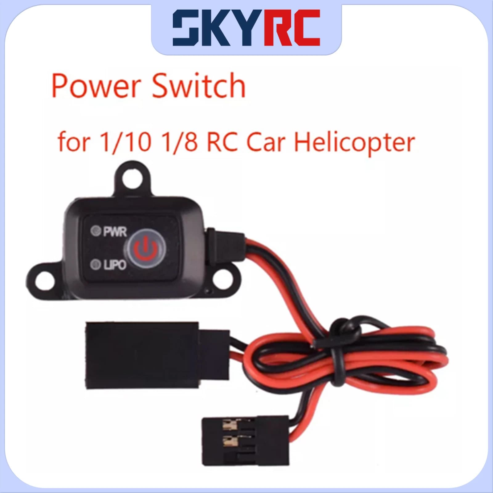 SKYRC interruttore di alimentazione SK-600054-01 On/Off MCU controllato LIPO NIMH batteria 4-12V per 1/10 1/8 RC elicottero auto parti fai da te