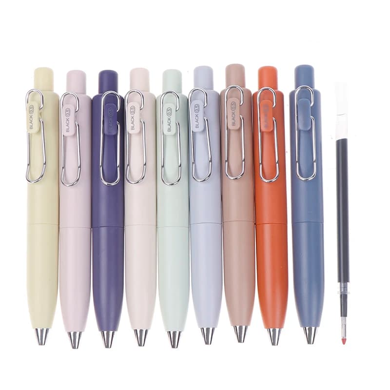 1/10 pz 0.5mm Piccolo Nucleo Spesso Grasso Mini Penna Tascabile Neutro Ad Asciugatura Rapida Impermeabile Uniball One Push Portatile