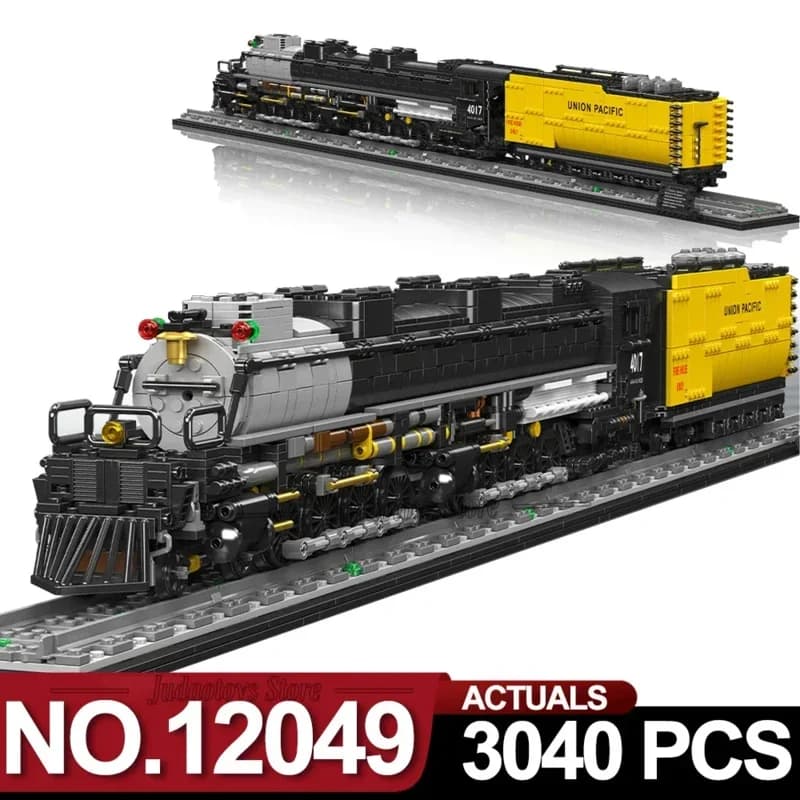 3040 pezzi Mould King 12049 Locomotiva a vapore su ruote, modello di treno, blocchi da costruzione, giocattoli MOC, puzzle di mattoncini, kit per bambini, regalo di Natale