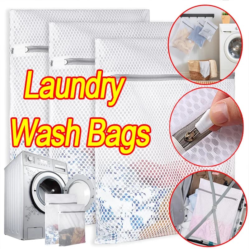 Lead-free fine mesh linen bags with sturdy zipper for delicate bags to wash durable laundry protect clothes in the washing machine