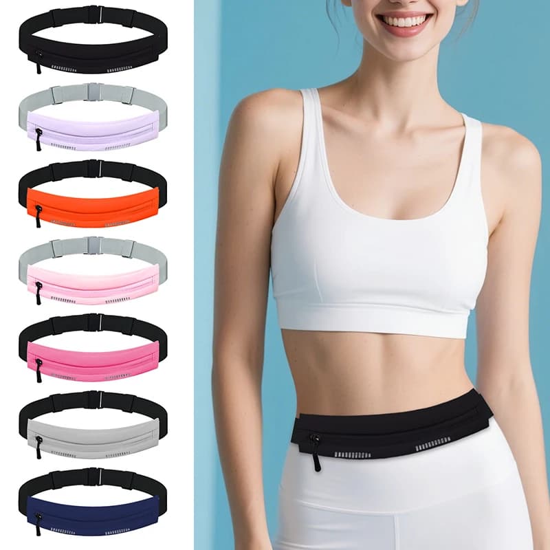 Marsupio da Corsa con Cintura Regolabile per Uomo e Donna, Borsa Sottile Portatile per Jogging, Palestra, Sport, Porta Cellulare