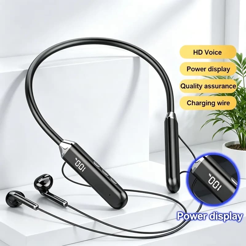 TWS Magnetic Wireless Headphones Neckband Bluetooth 5.3 Earphone Headset Sports Running Waterproof Earbud Wireless with Mic