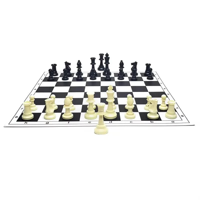 Vinile da tavolo per giochi di scacchi 3D professionale personalizzato in fabbrica con set di figure per adulti