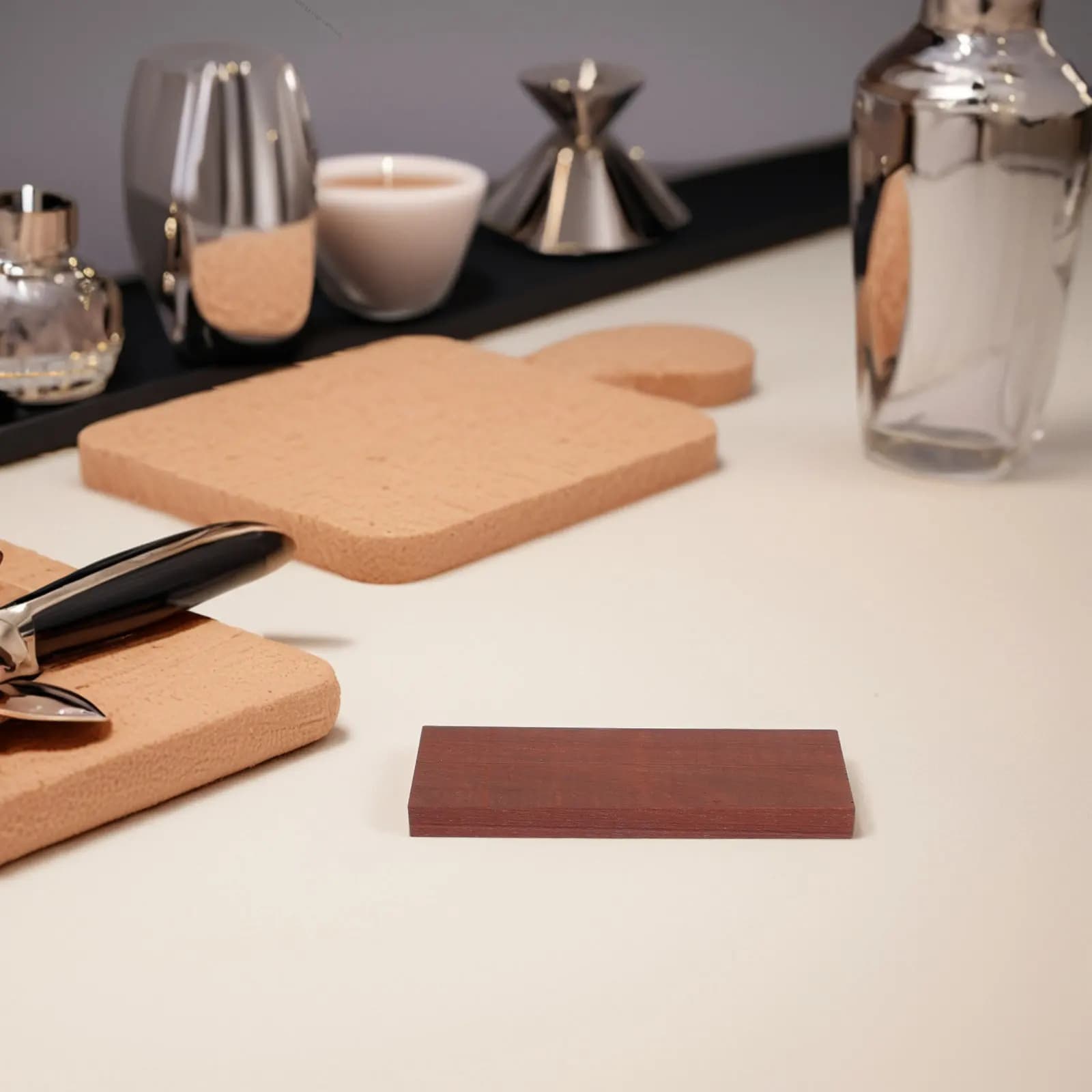 2 Pezzi Manici in Legno Naturale Massello per Coltelli da Cucina, Materiale di Ricambio Fai-da-te per Impugnature di Lame da Chef, Aggiornamento Manico Coltello da Taglio