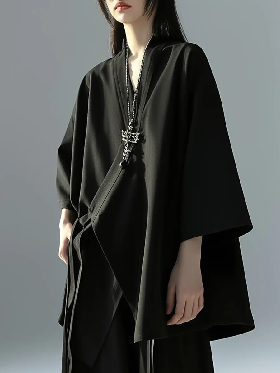 Cardigan Kimono Vintage Japanese Traditional Top Cosplay Kimono Fashion Belt Casual Streetwear Taoist Dress Women's Shirt Hanfu