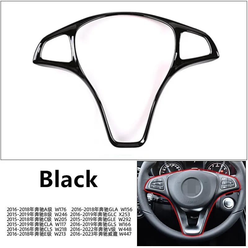 For Mercedes-Benz Class C and GLC CLA GLA W205 W213 X253 X156, Decorative Carbon Fiber Cover ABS for Auto Flying Panel