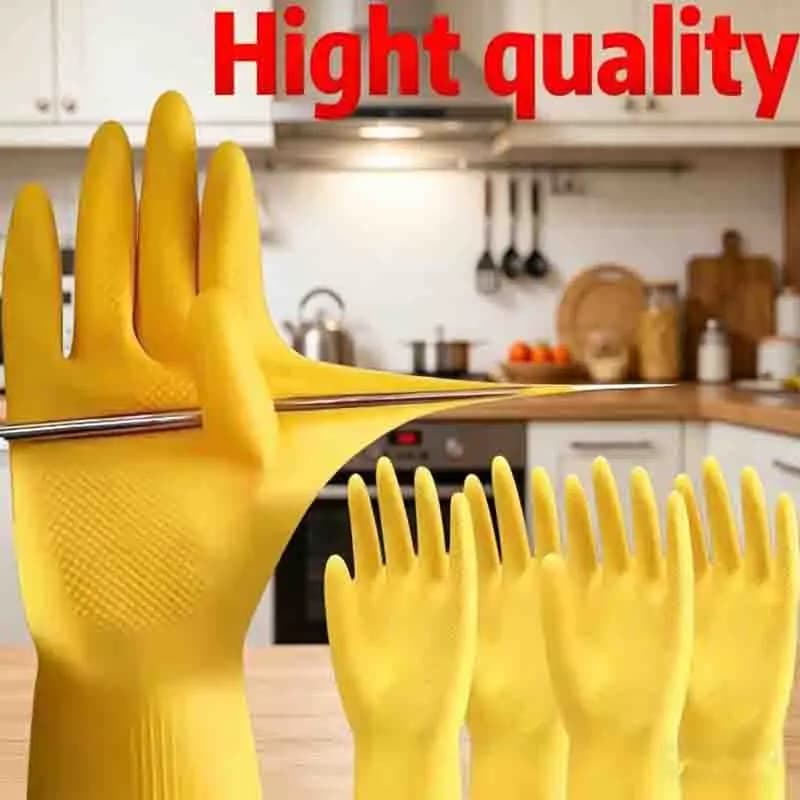 1-10 Pezzi Guanti in Gomma Latex per Uso Domestico, Resistenti all'Usura, Impermeabili, Portatili, Rinforzati, per Lavare i Piatti