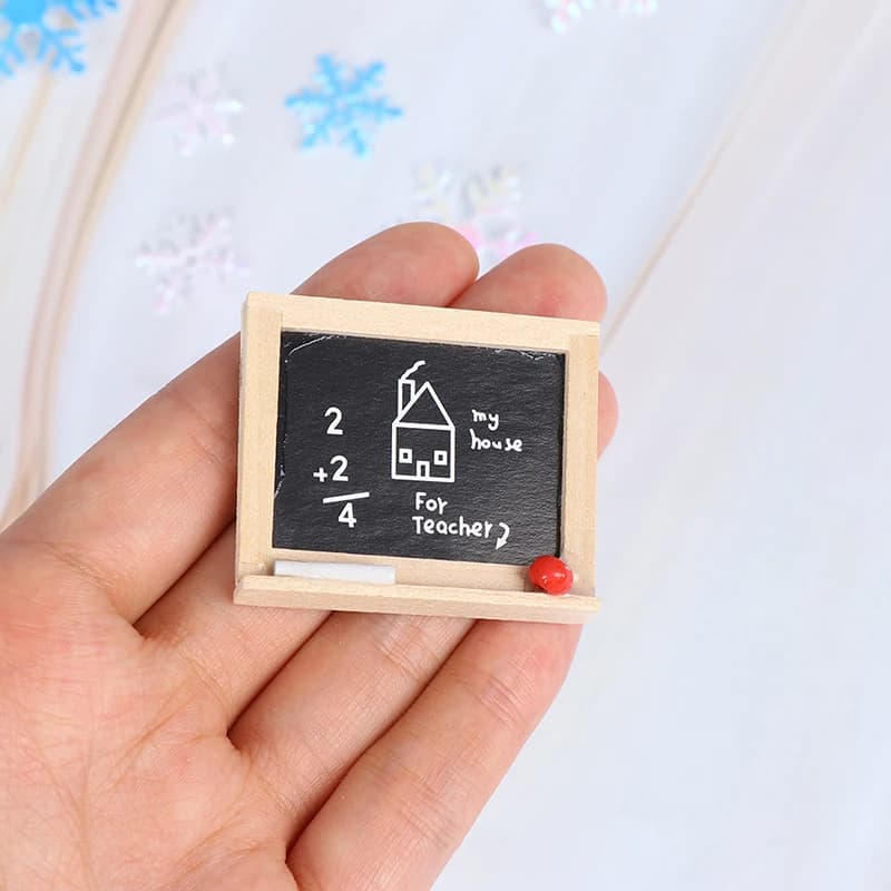 Mobili in Miniatura per Casa delle Bambole, Mini Ornamenti, Modello di Lavagna, Accessori per Casa delle Bambole, Piccola Lavagnetta, Cavalletto in Legno per Pittura