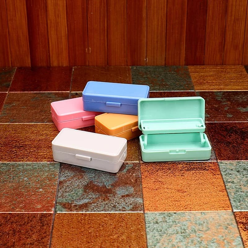 Astuccio per Matite in Miniatura a Doppio Strato, Modello Scena Simulata, Giocattolo per Casa delle Bambole, Mini Scatola di Cancelleria, 1 Pezzo