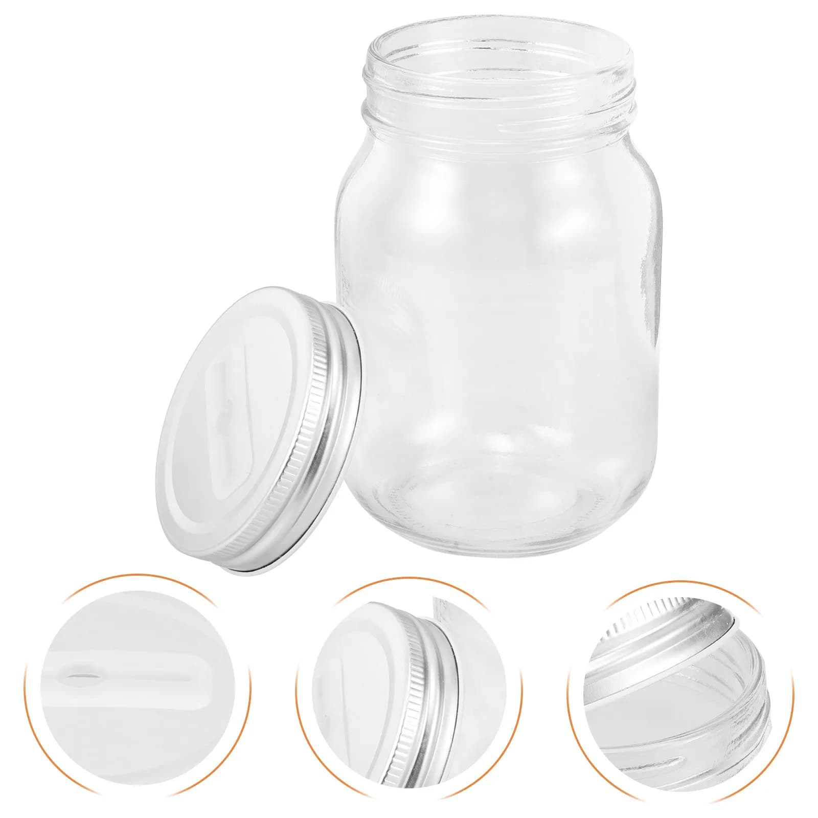 Transparent Glass Saver with Child Slot Cover - Coin Container and Save