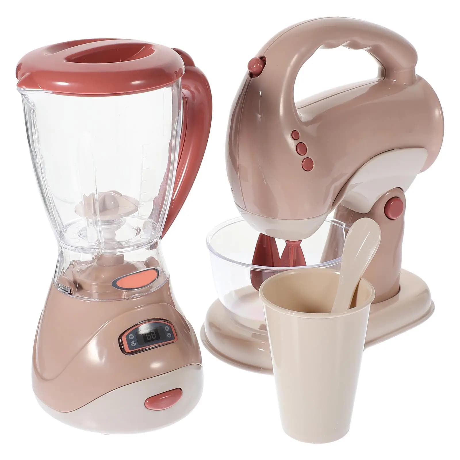 Set di Elettrodomestici da Cucina in Miniatura Realistici per Bambini, Giochi di Ruolo e Attività Educative, Set per Cucinare Finto con Frullatore e Mixer
