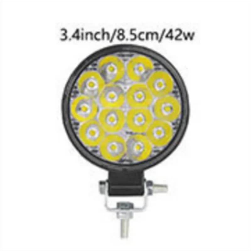 Lampada ausiliaria 42W Luce LED rotonda da 3,4 pollici universale per lampada frontale per auto Luce spot 2 pezzi per auto moto camion fuoristrada