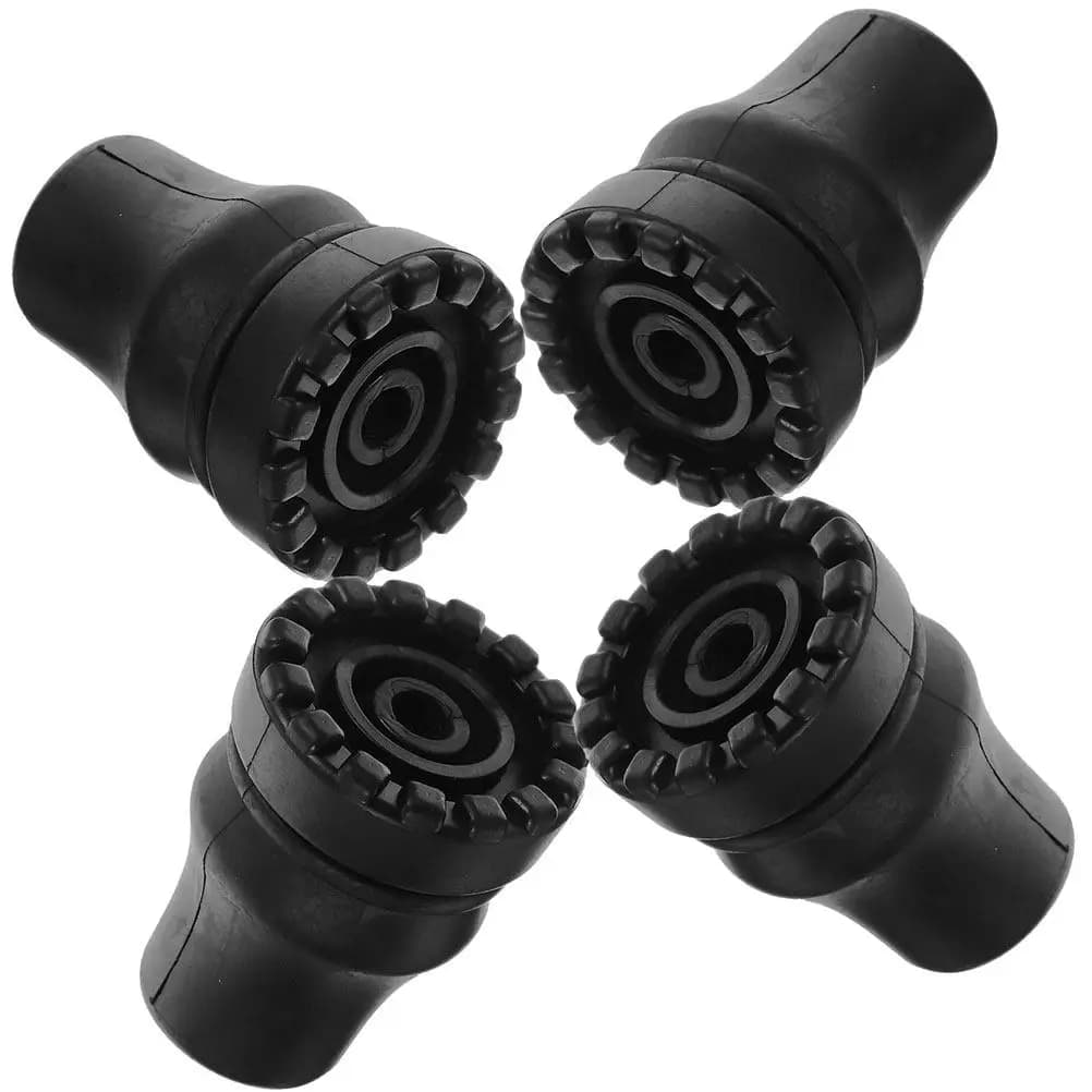 4Pcs Premium PVC Trekking Pole Foot Protector Anti-Slip Cane Tips Replacement Skid-Proof Crutch Pad for Elderly Stability