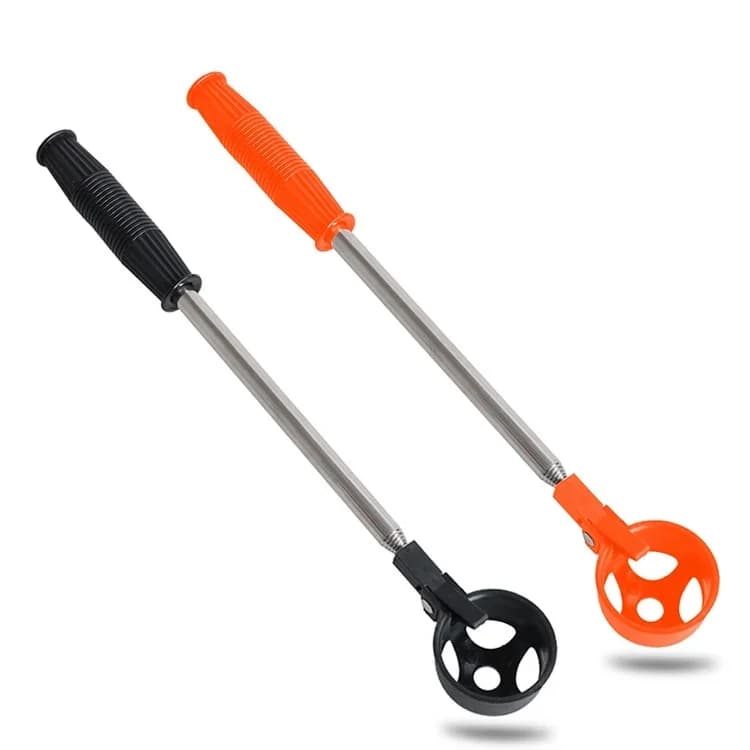 Strumento professionale per recuperare palline da golf in acciaio inossidabile con manico telescopico per l'allenamento sul campo