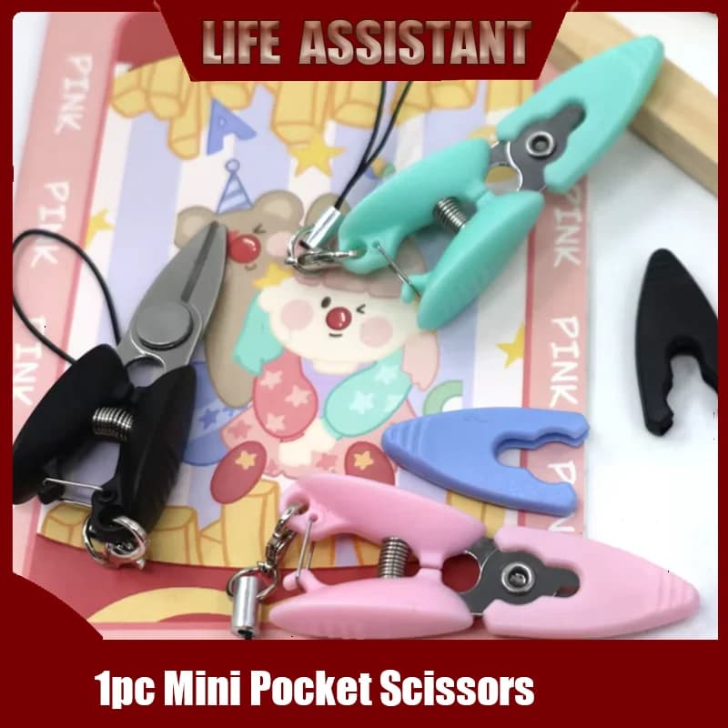 Mini Pocket Scissors Embroidery Thread Threading Craft Cross Stitch Thread Trimmer Metal Office Scissors Suitable Right Hand Use