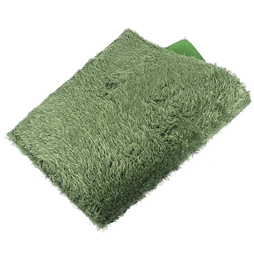 Reptile Fake Grass Mat Green Artificial Lawn Carpet for Terrarium Cushion Crawl Pets Lizard Snake Turtle Habitat Decor