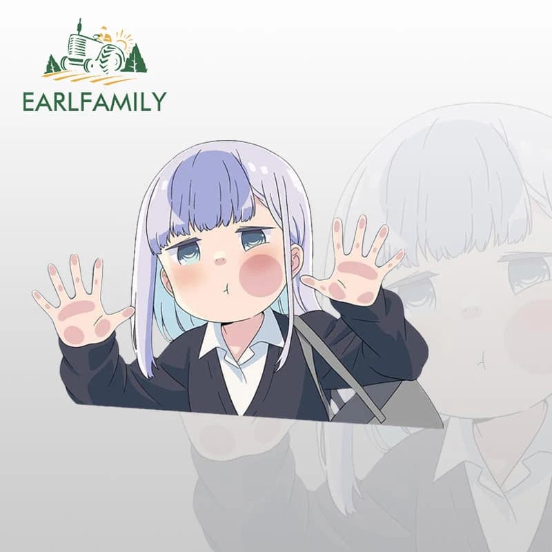 EARLFAMILY 13cm x 9.2cm For Rena Awarin Windows Car Stickers Funny Anime Caravan Car Refrigerators Waterproof RV JDM Decals