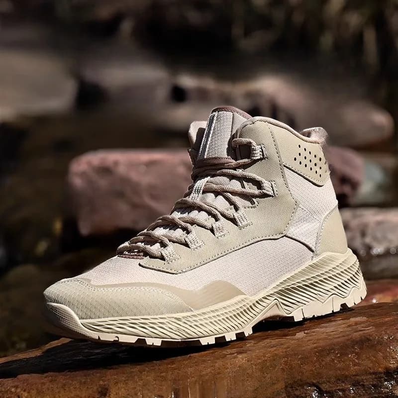 Stivaletti da trekking casual da esterno Scarpe da uomo Stivali da deserto alti da lavoro con lacci traspiranti Uomo Primavera Autunno