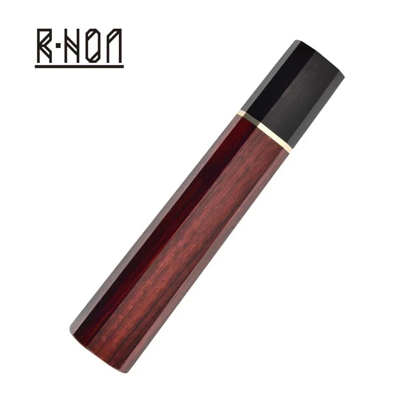 RHON Legno massello Ebano e Legno di rosa Manico ottagonale Deba Pesce Taglio Salmone Sashimi Yanagiba Coltelli da cucina Maniglia Accessori