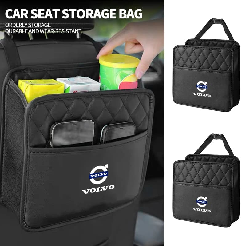 Organizer per Sedile Posteriore Auto, Borsa Appendibile per Volvo Rdesign Polestar AWD V50 S60 XC60 S40 XC40 XC90 V60 S80 S90 V90 V70 T6