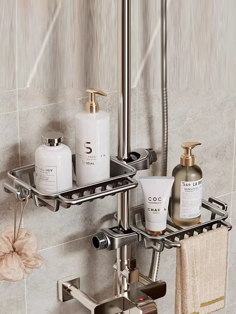 Organizzatore per Lavello in Alluminio, Porta Spugne, Porta Sapone, Scolapiatti, Cestello Portaoggetti per Cucina e Bagno