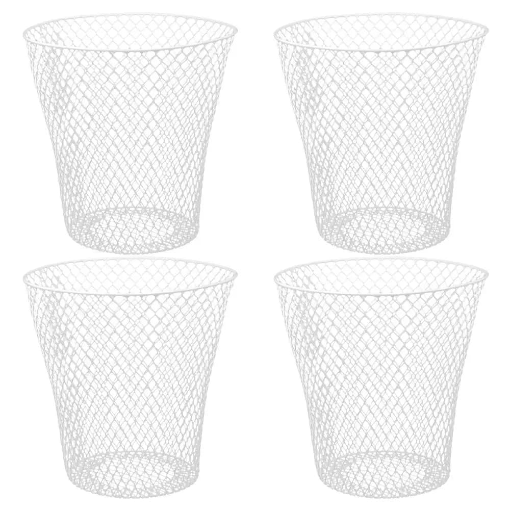 4Pcs Sturdy Iron Mesh Basket for Waste Sorting Fruit Protection Seedling Care Airflow Ventilation Decorative Metal Trash Can