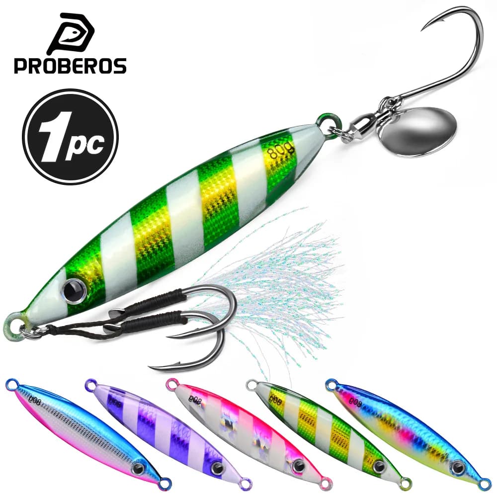 PROBEROS New Monopezzo Metal Wallet, Choose from 5 Colors, Salt Water Fishing bait with Weight 30/40/50/60/80g.