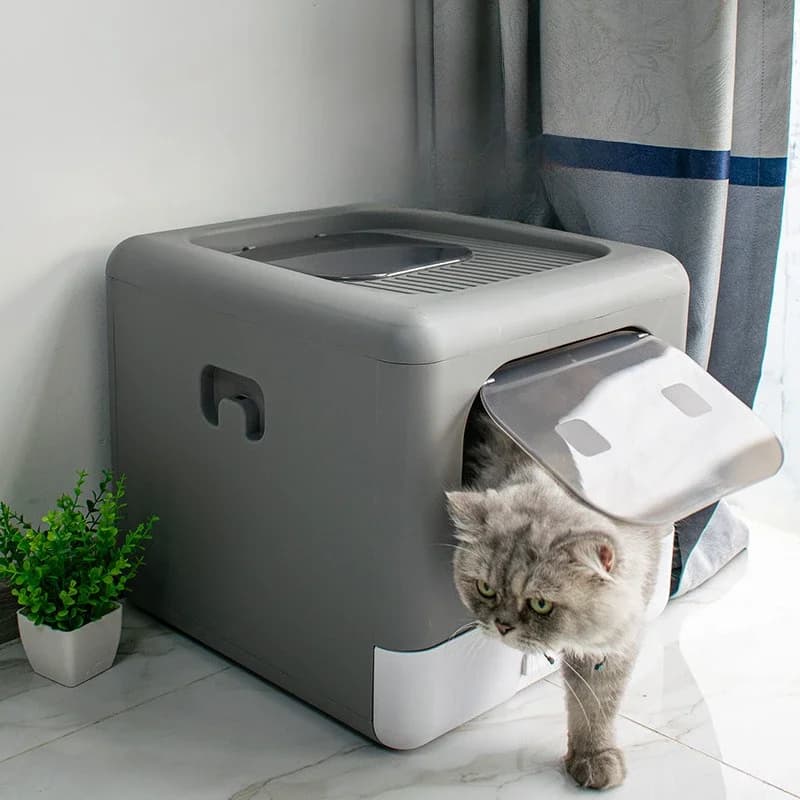 Folding Drawer Style Available Closed Toilet Deodorizer With Anti Sand Detachable Pet Accessories Dog Supplies Cat Litter Box G