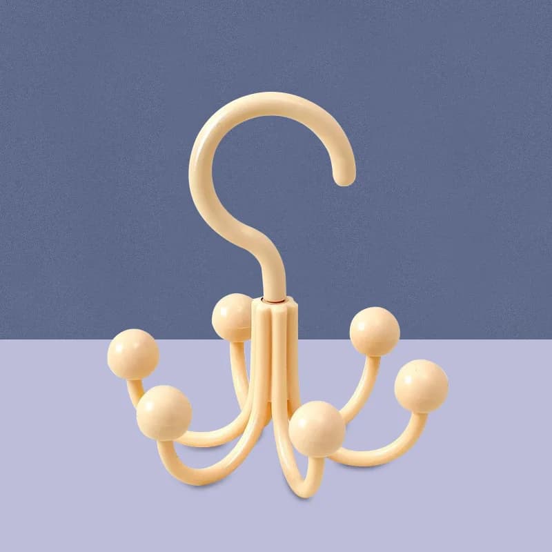 360° Rotatable 6Ball Multifunctional Clothes Hanger Hook, Space‑Saving Dopamine‑Style Wardrobe Storage Rack For Scarf Bra Straps