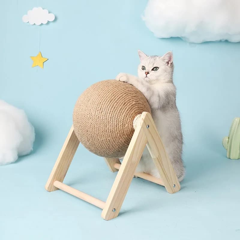 Cat Scratching Ball Toy Kitten Sisal Rope Ball Board Grinding Paws Toy Cats Scratcher forniture per mobili per animali domestici resistenti all'usura