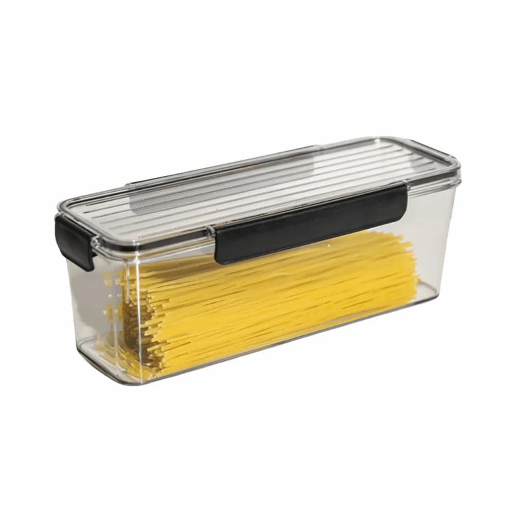 Clear Plastic Pasta Storage Container Sealed Rectangular Fresh Keeper Box with Lid Stackable Kitchen Containers Eggs