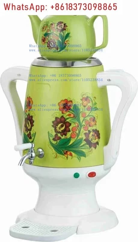Set Samovar Russo 220V Euro, Bollitore Turco, Caffettiera e Teiera Madre-Figlio
