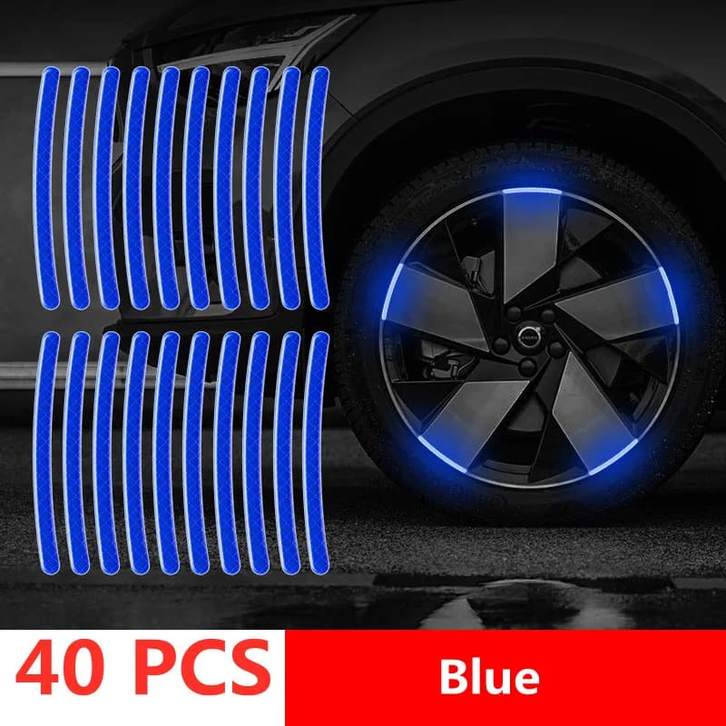 Car Wheel Hub Reflective Strips Door Handle Safety Warning Tape Rear Warning Tape for Car Wall decal Car accessory